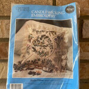 Vintage Candamar Designs Embroidered Wall Art Floral Needlework Retro Decor